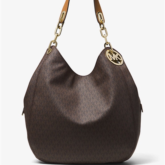 Michael Kors Fulton Large Logo Shoulder Bag - Dust Bag Included - Picture 1 of 10